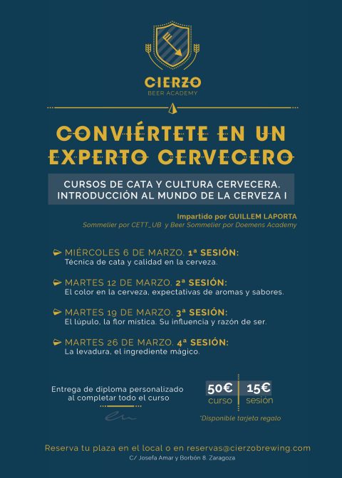 curso cata cerveza zaragoza