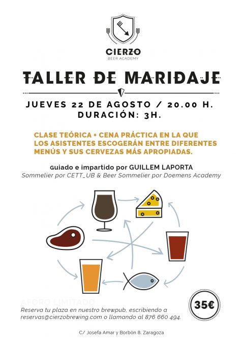 Taller maridaje cerveza zaragoza