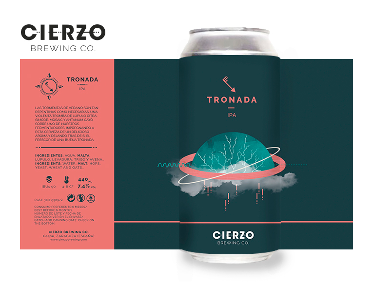 Tronada - IPA(Pack de 12 latas) - Cierzo Brewing Co. - Cierzo Brewing