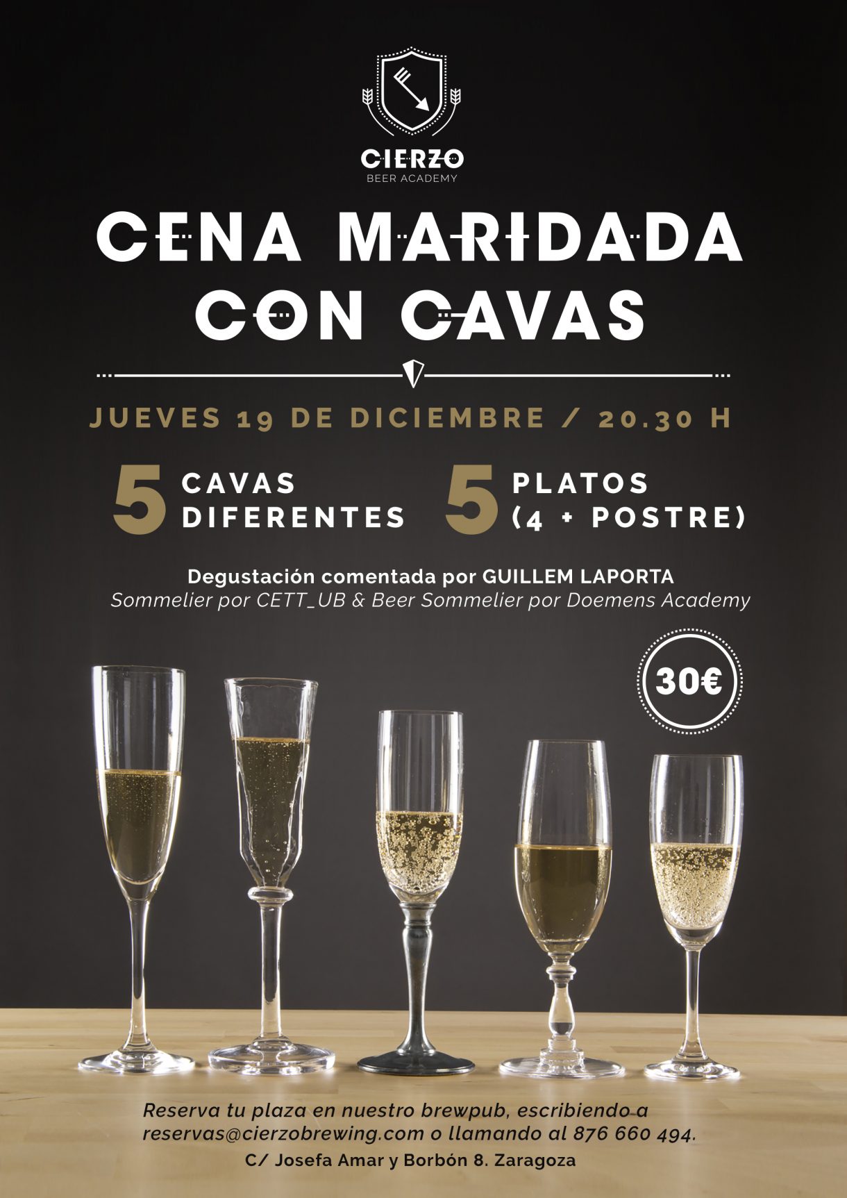 cena cata cava zaragoza