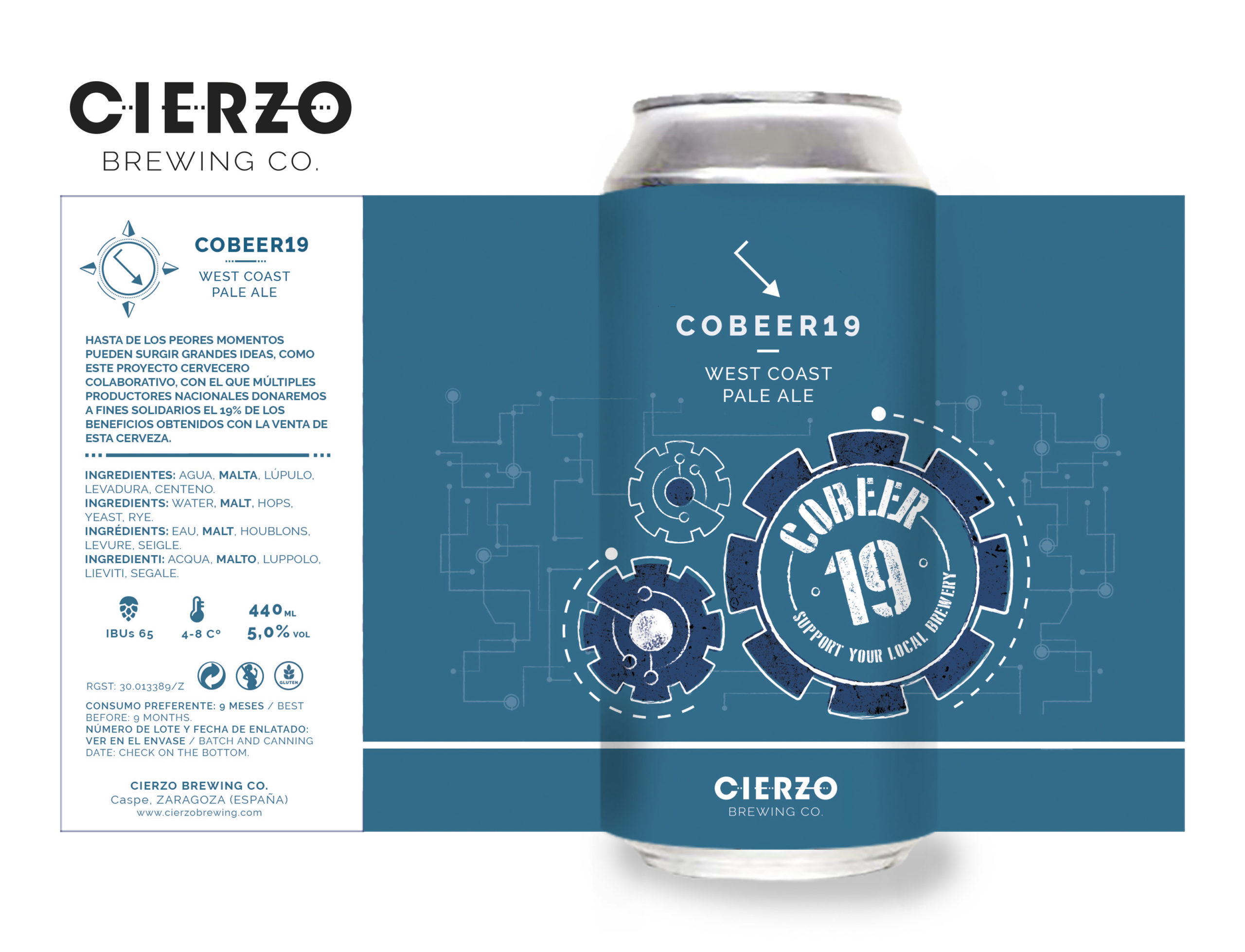 cerveza cobeer 19 west coast pale ale zaragoza