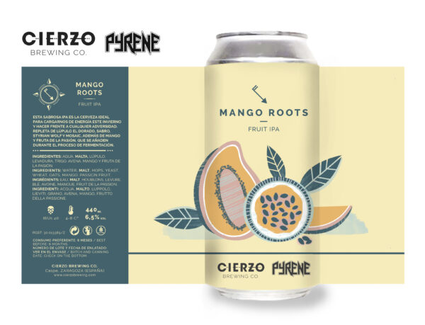 Cierzo Mango Roots  Fruit IPA
(Pack de 12 latas) - Cierzo Brewing