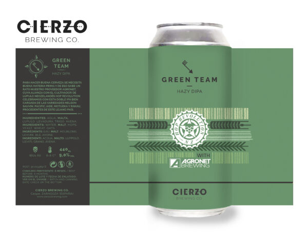green team hazy doble ipa cerveza zaragoza