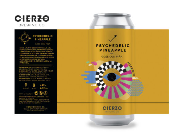 psychedelic pineapple gose piña cerveza zaragoza