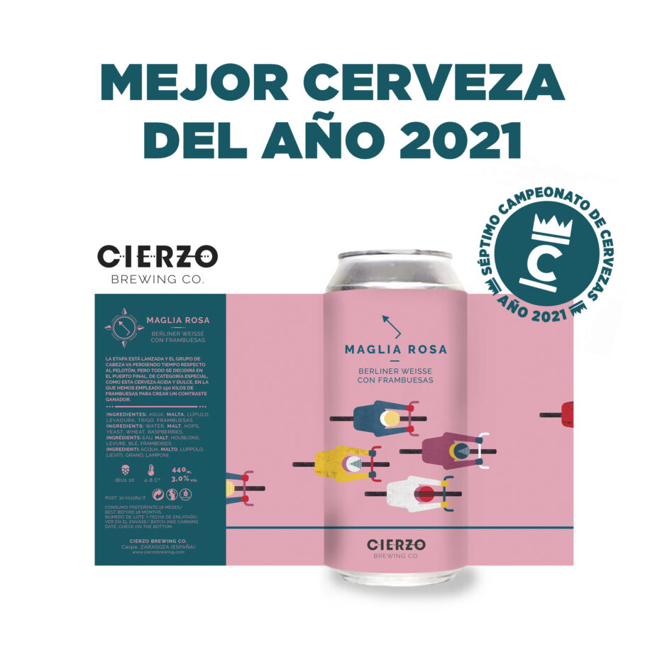 mejor cerveza año 2021 maglia rosa zaragoza