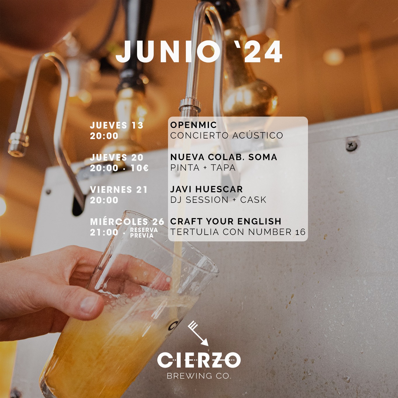 catas de cerveza, cenas y otros eventos en nuestro brewpub de Zaragoza