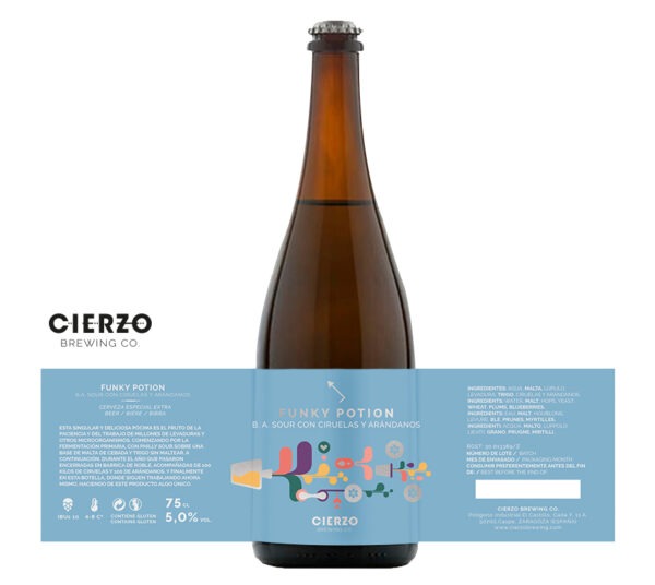 cerveza sour funky potion ciruelas arándanos
